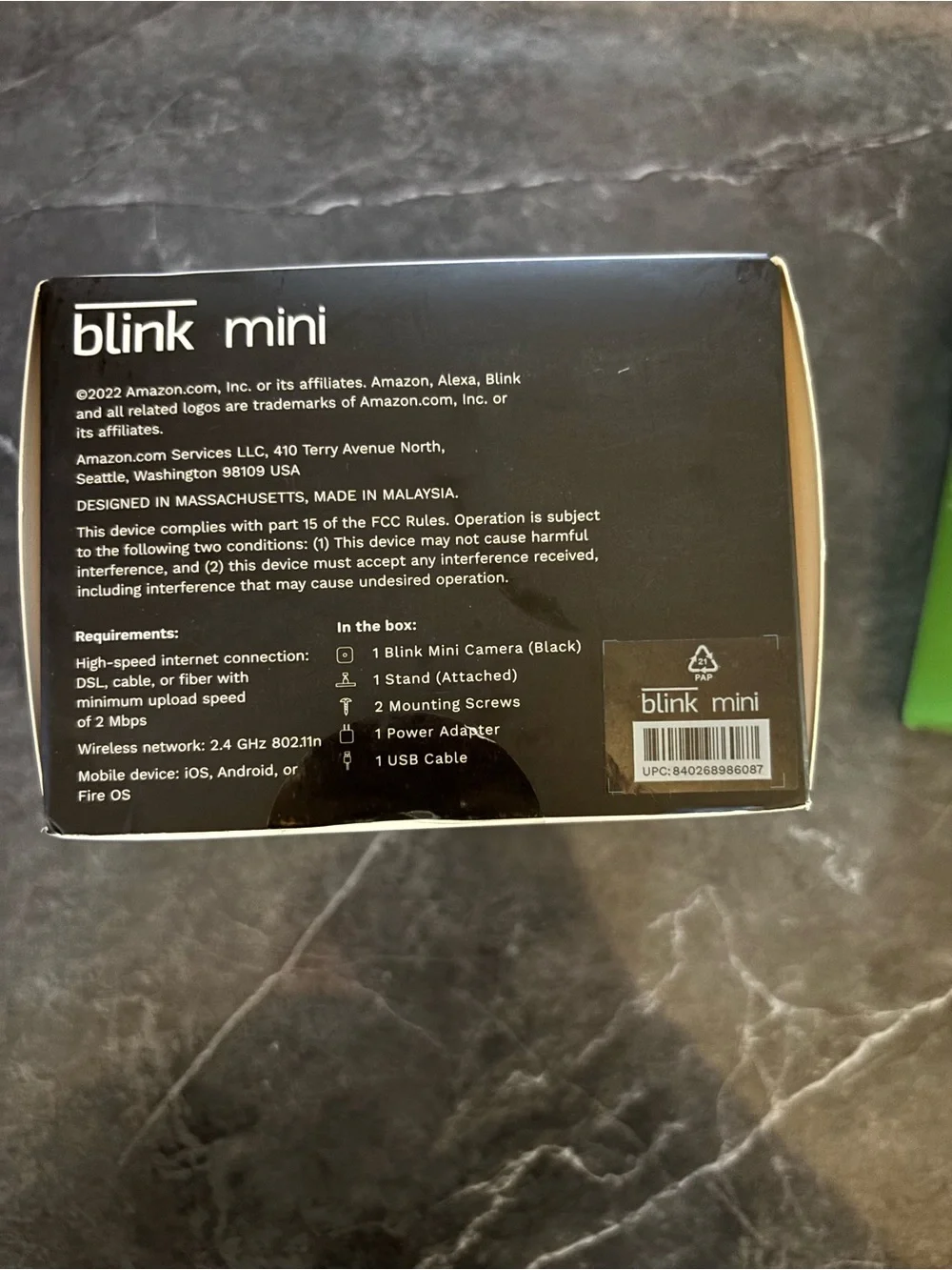 Blink Mini Indoor Plug-In HD Smart Security Camera - Black